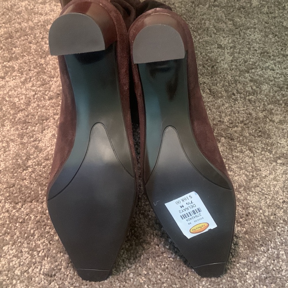 NWT No Box Talbots Brown Suede Boots Size 7.5 - Picture 7 of 16